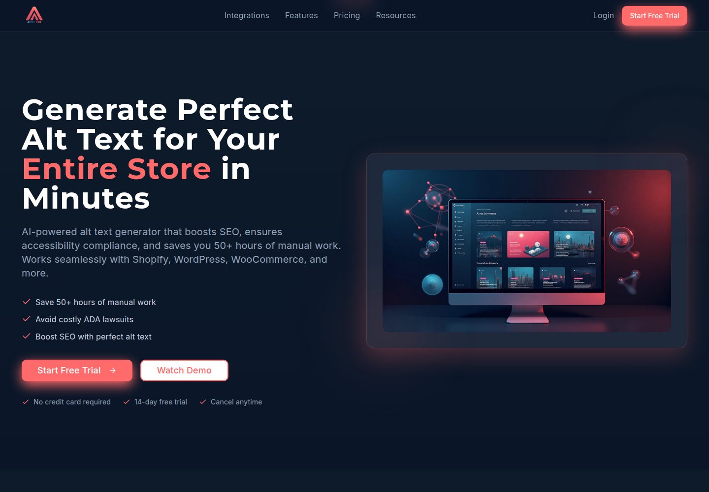 Altify Pro public website screenshot