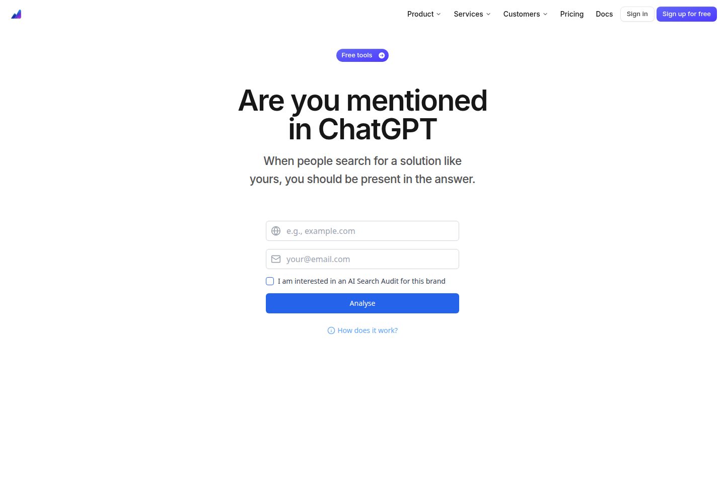 Are you mentioned in ChatGPT public website screenshot