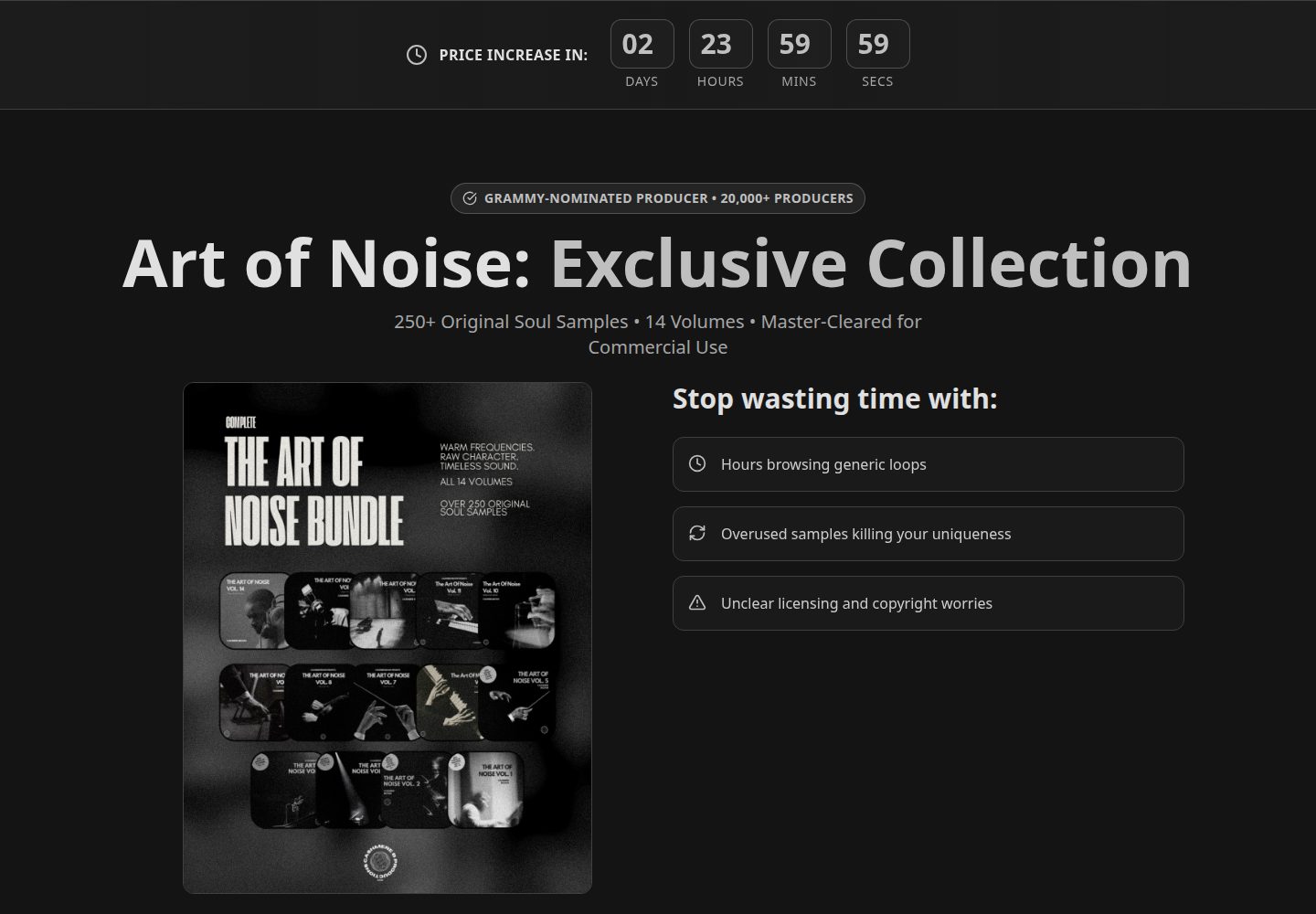 Art of Noise public website screenshot