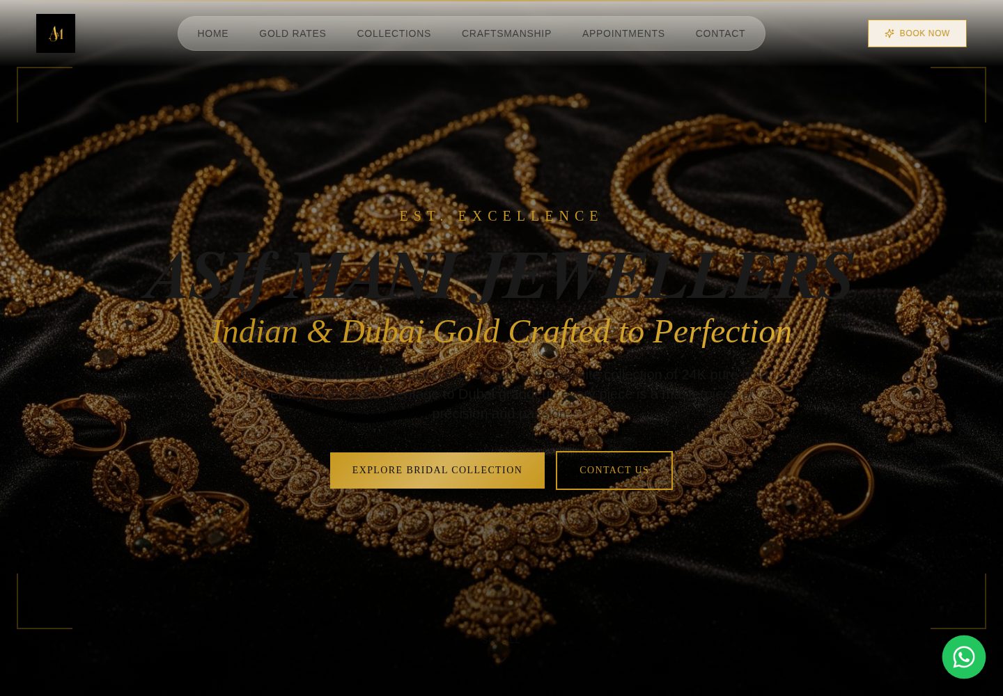 Asif Mani Jewellers public website screenshot
