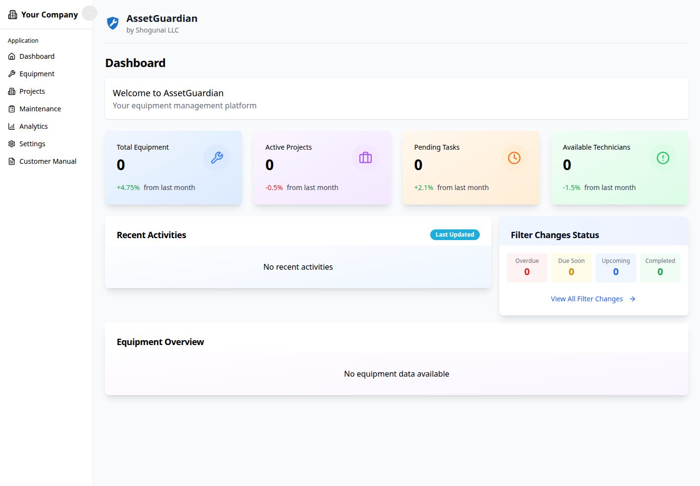 AssetGuardian public website screenshot