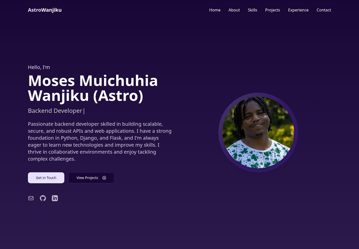 AstroWanjiku public website screenshot