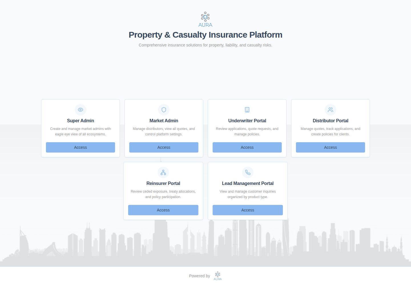 AURA public website screenshot