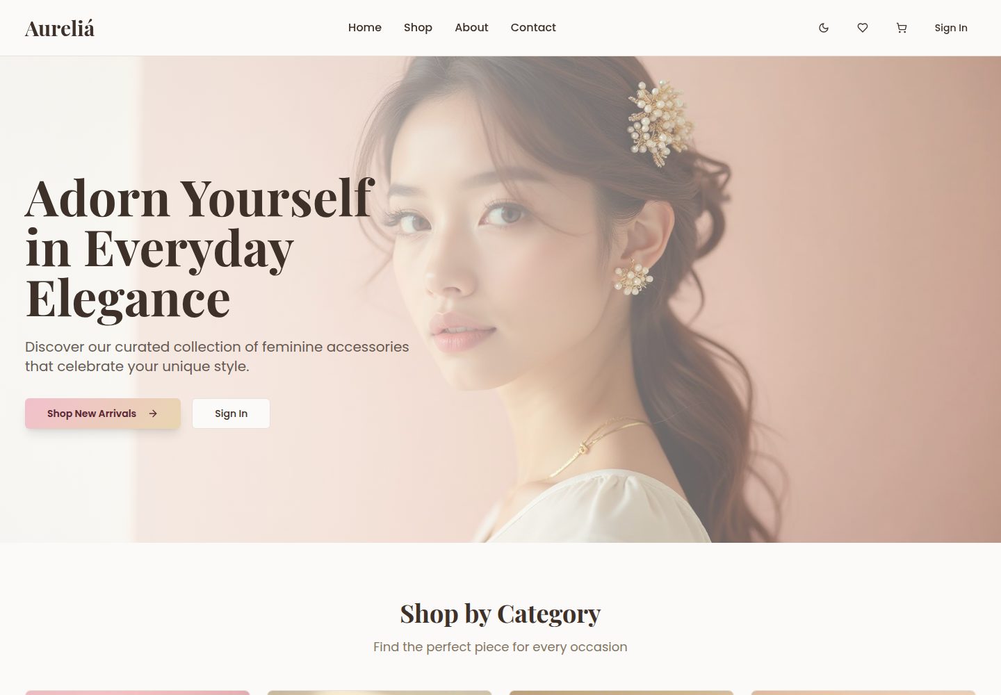 Aureliá public website screenshot
