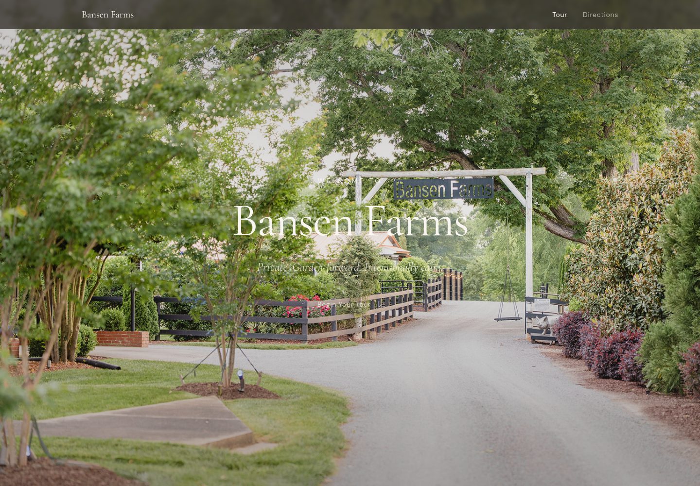 Bansen Farms public website screenshot