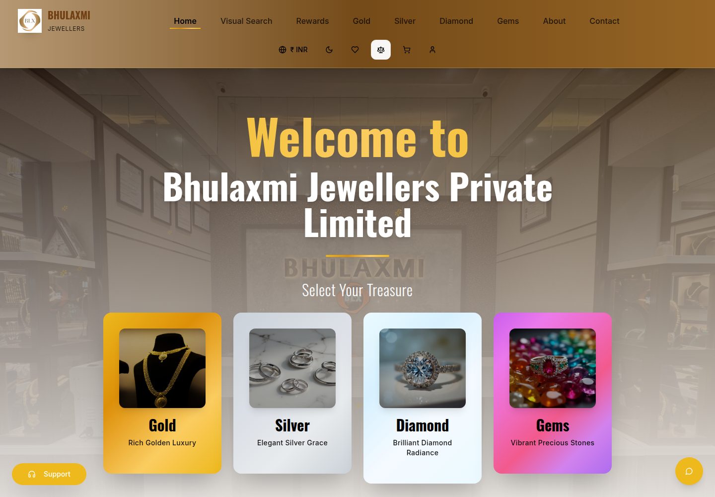 Bhulaxmi Jewellers public website screenshot