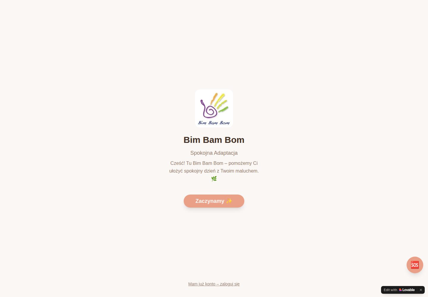 Bim Bam Bom public website screenshot