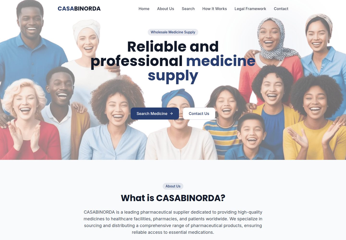 CASABINORDA public website screenshot