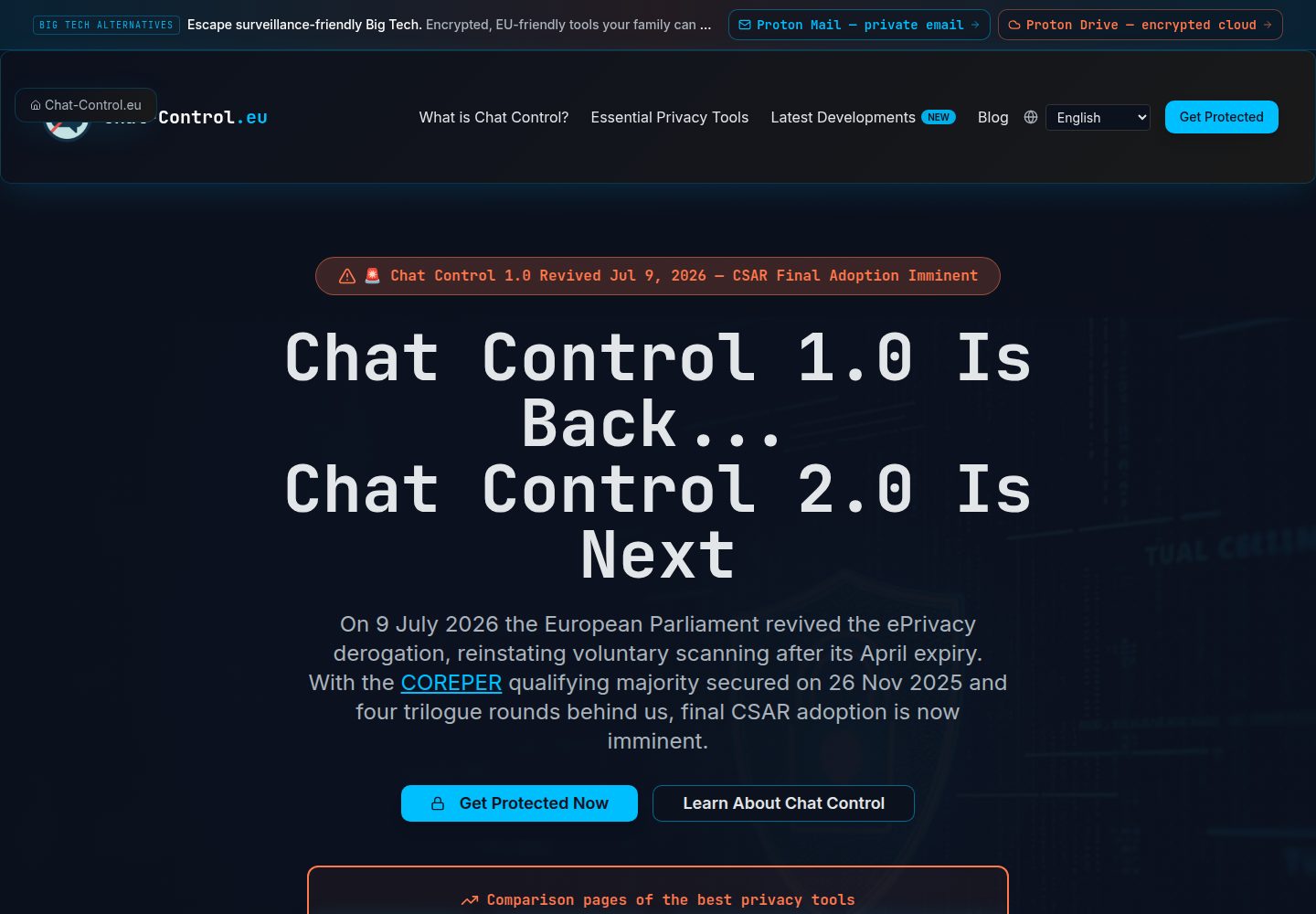 Chat-Control.eu public website screenshot