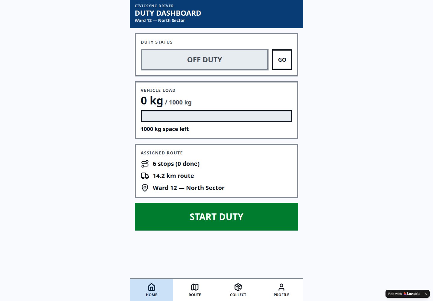 CivicSync Driver public website screenshot