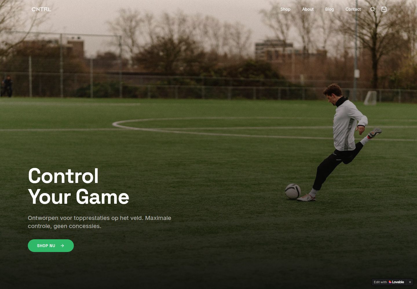 CNTRL Socks public website screenshot