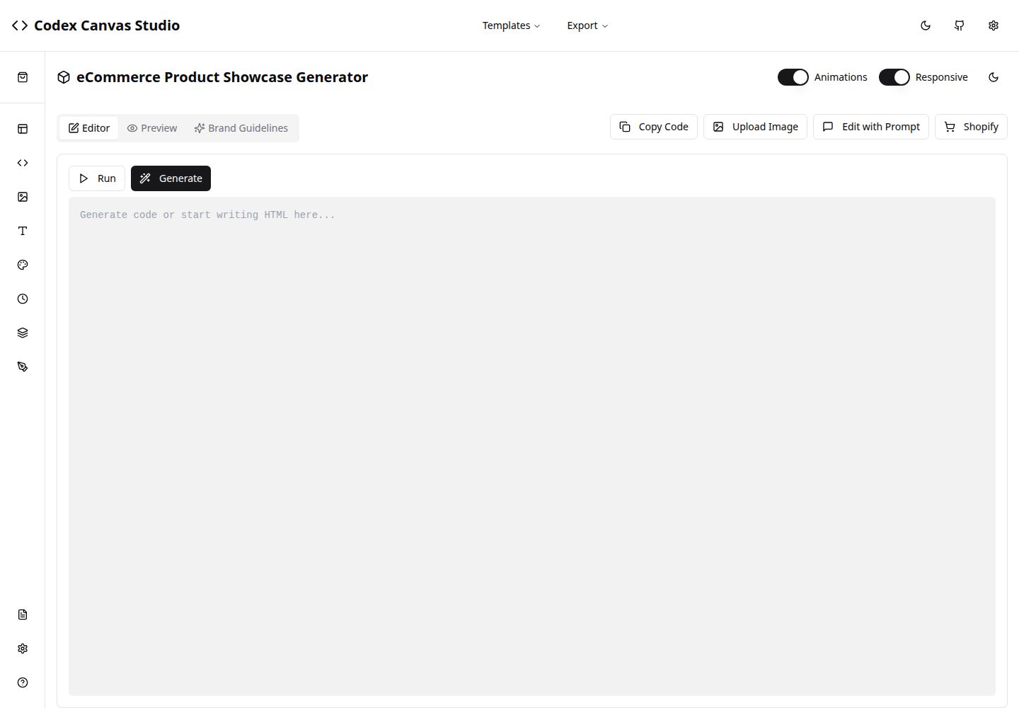 Codex Canvas Studio public website screenshot