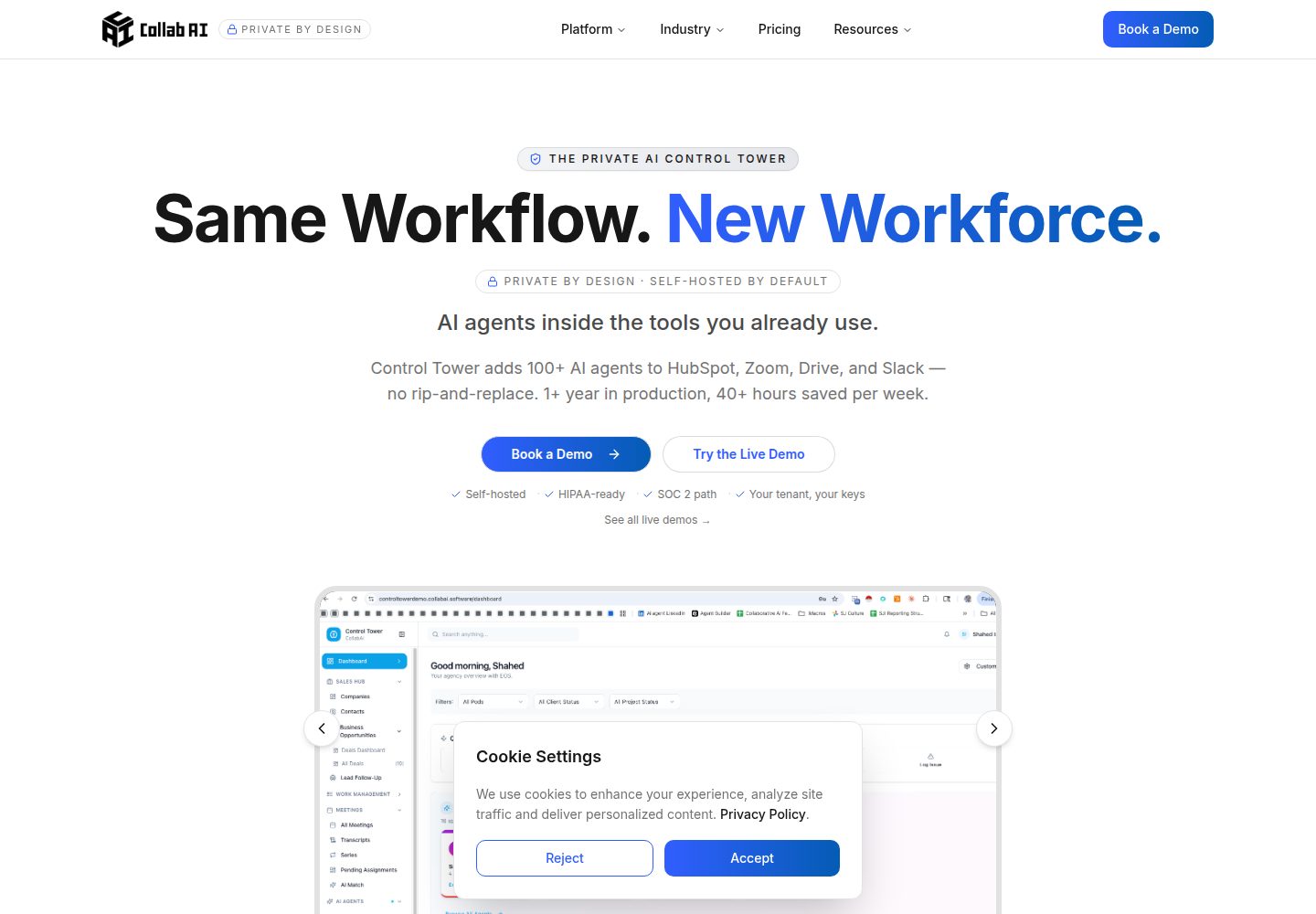 CollabAI public website screenshot