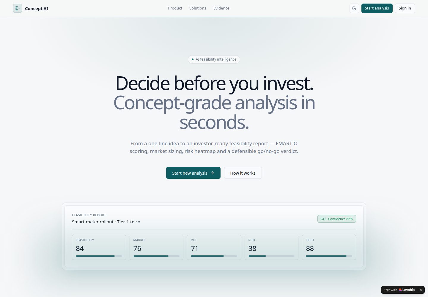 Concept AI public website screenshot