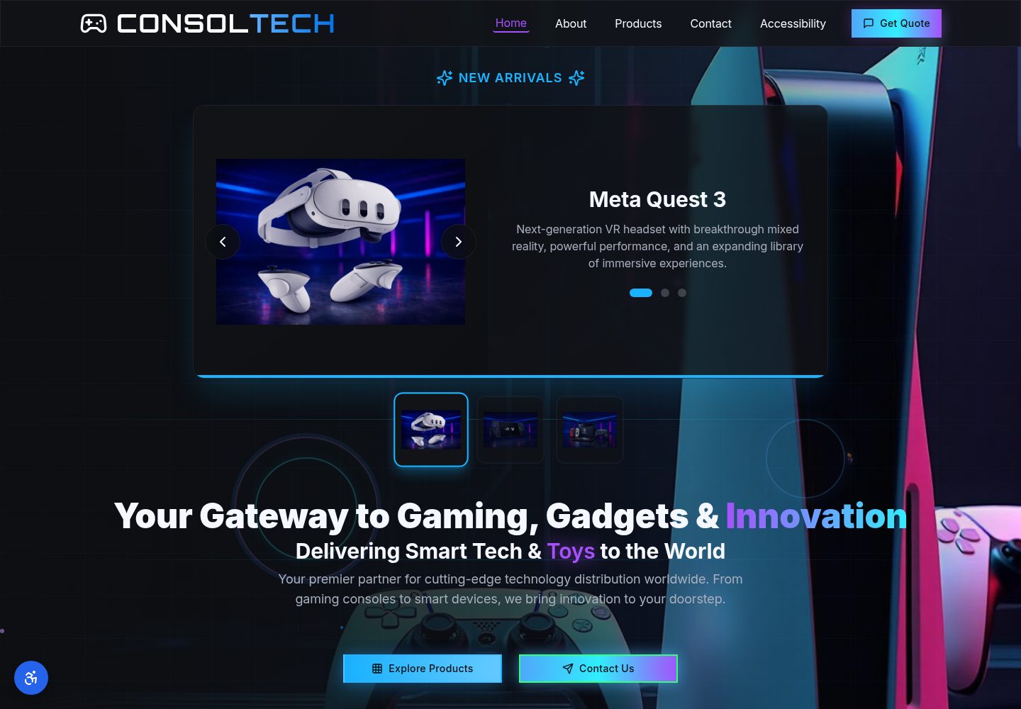 CONSOLTECH public website screenshot