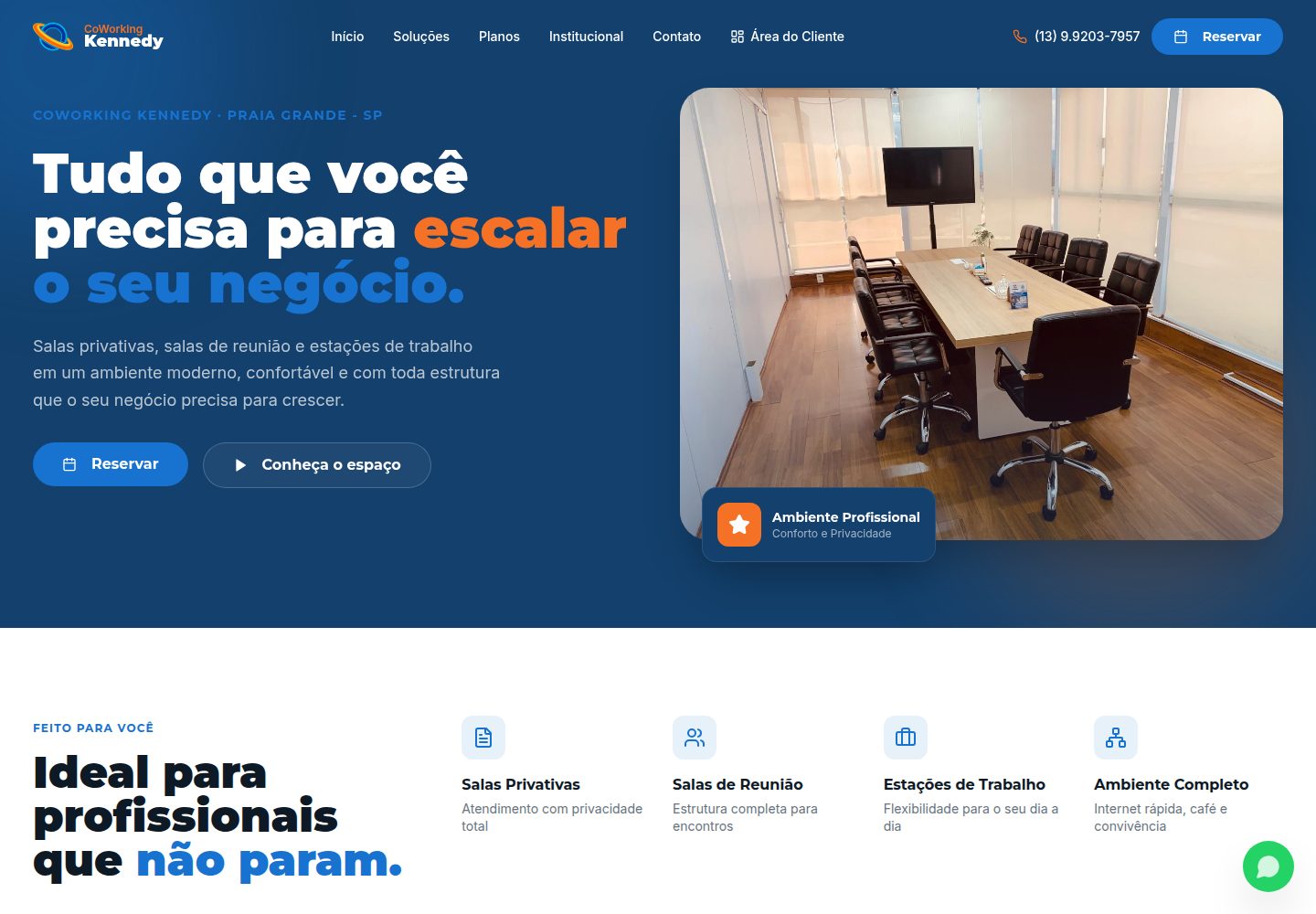 Coworking Kennedy public website screenshot