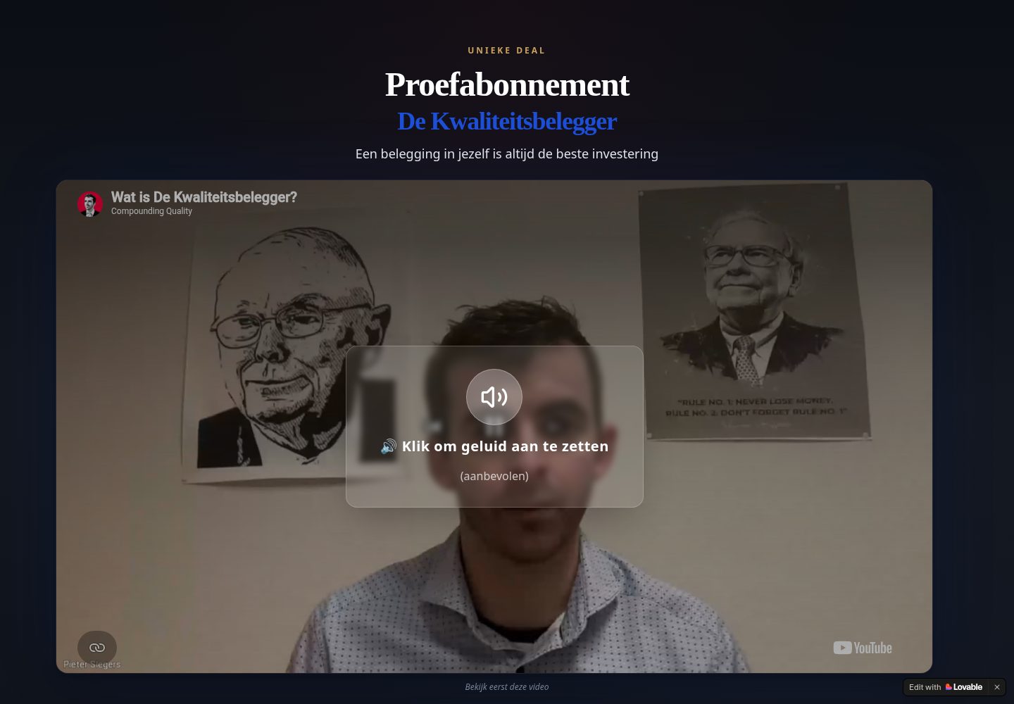 De Kwaliteitsbelegger public website screenshot