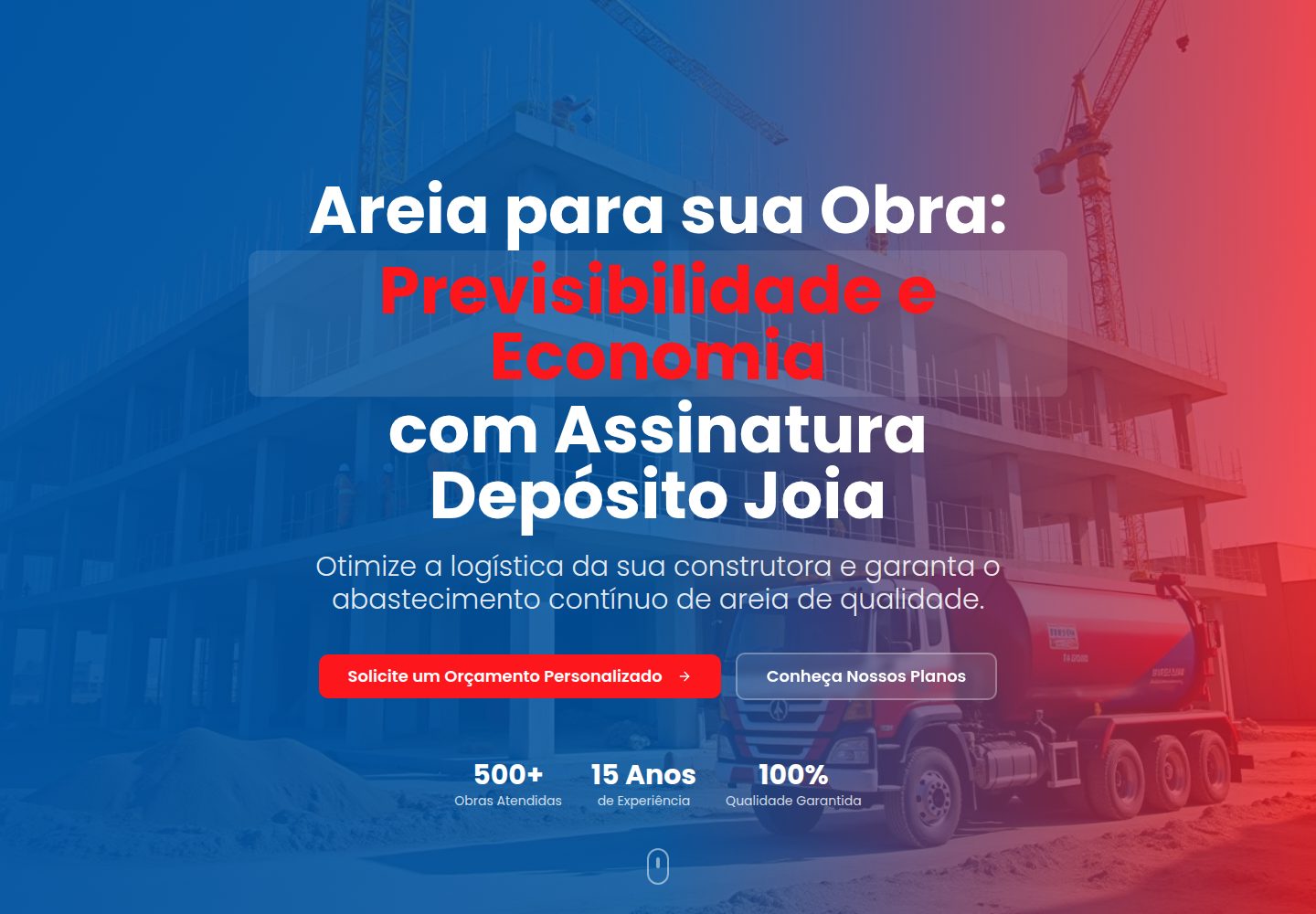 Depósito Joia public website screenshot