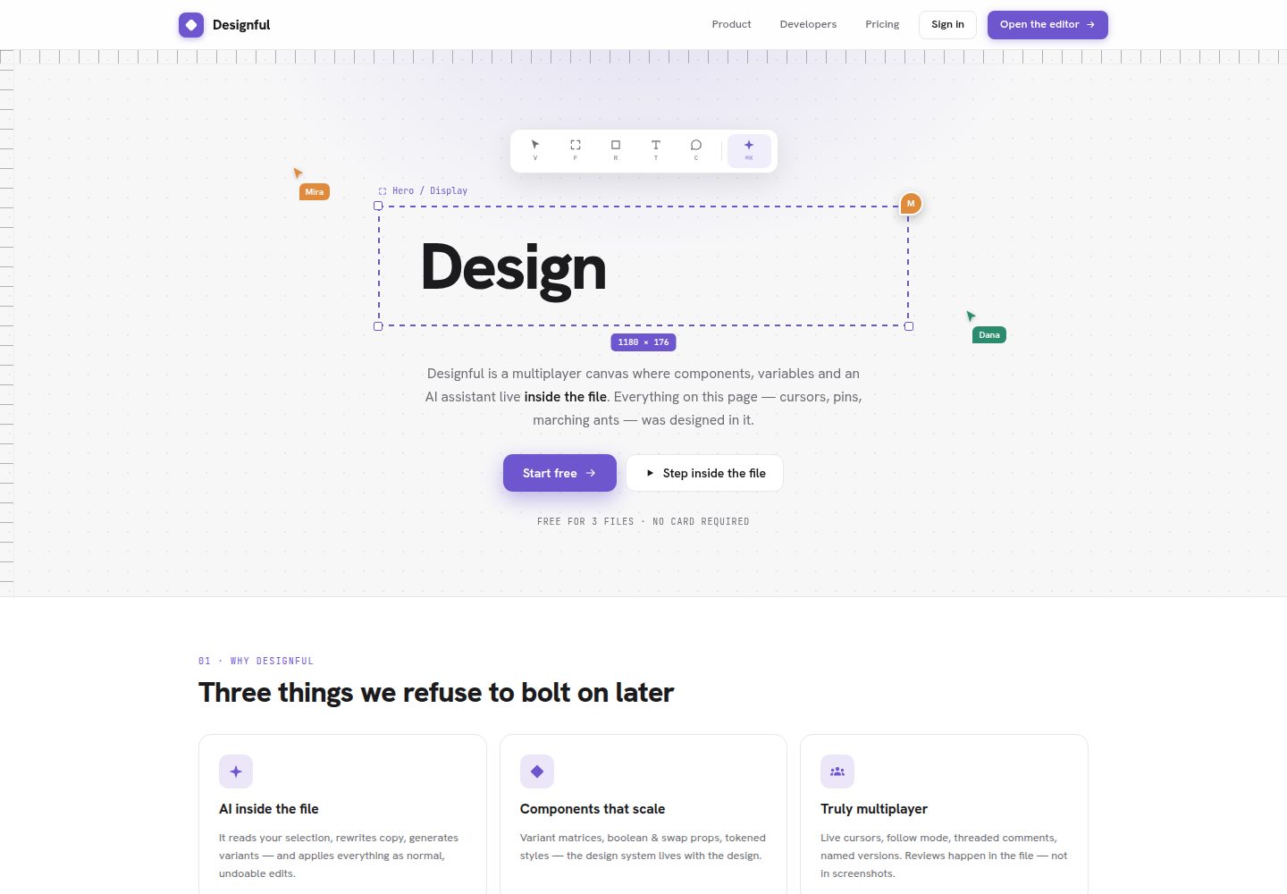 Designful public website screenshot