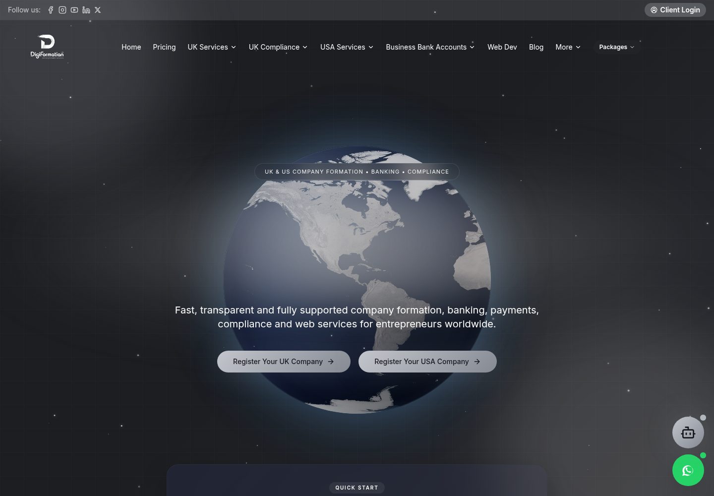 Digiformation Ltd public website screenshot