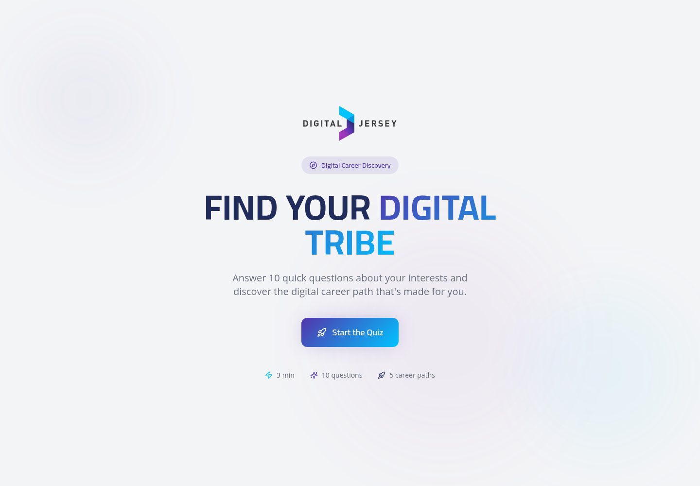 Digital Career Pathway Finder public website screenshot