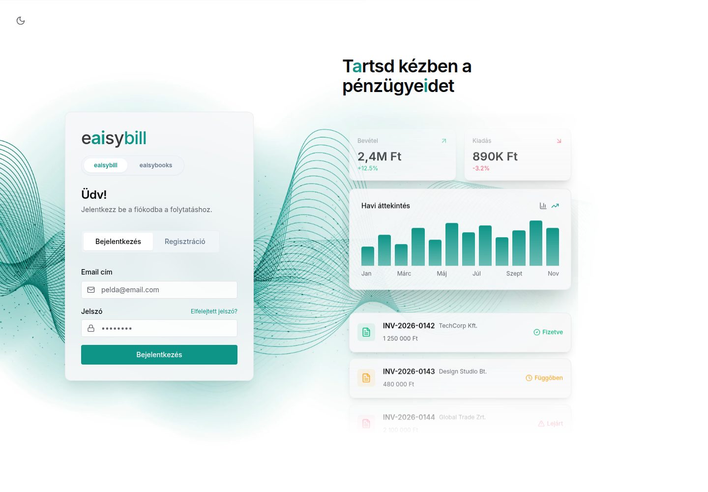 eaisybill public website screenshot