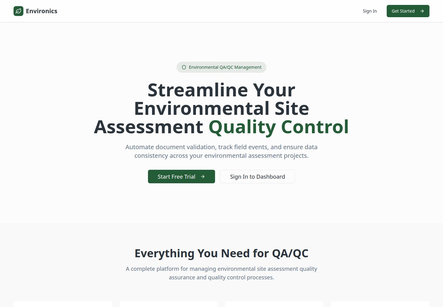 Environics public website screenshot