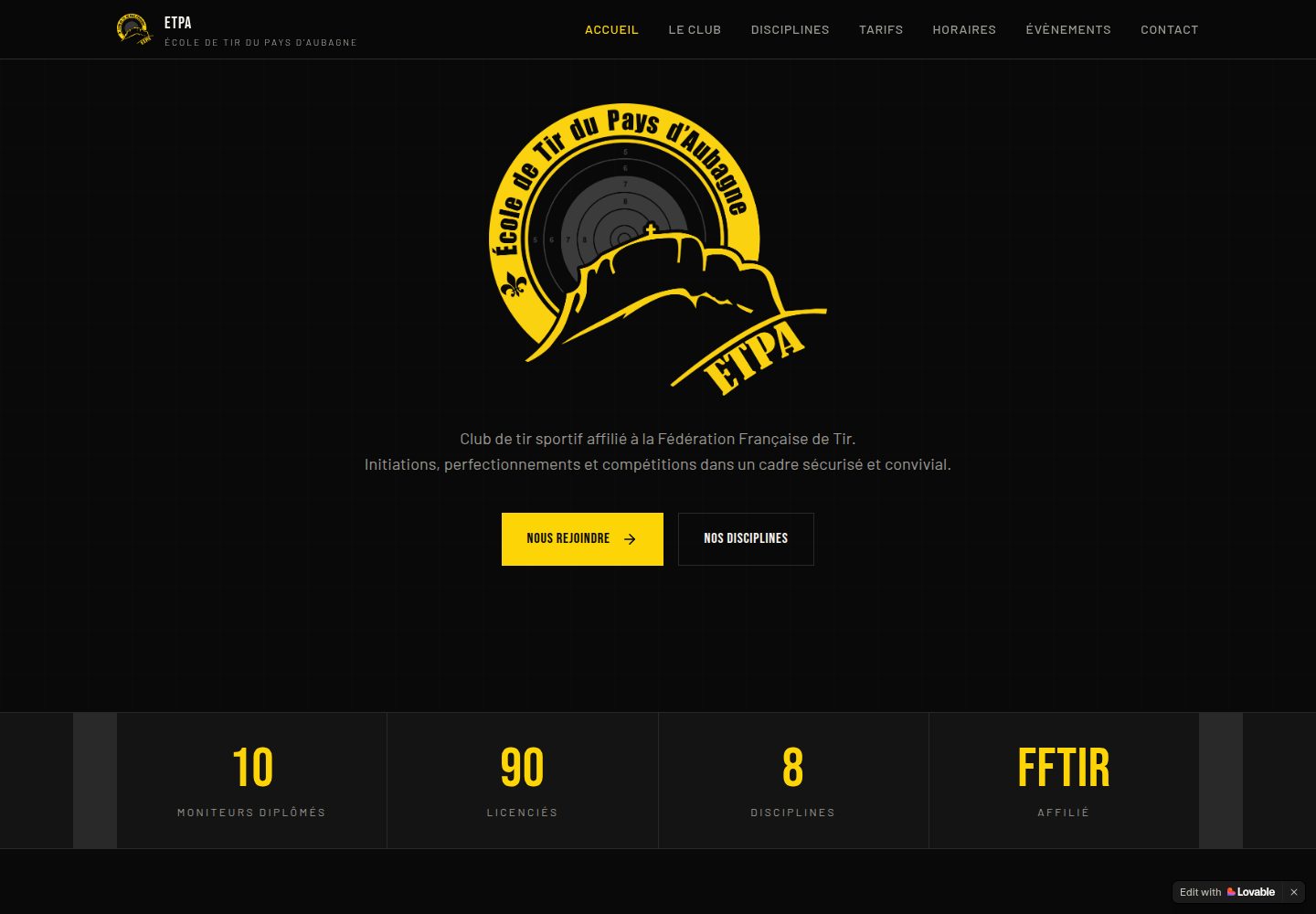 ETPA public website screenshot