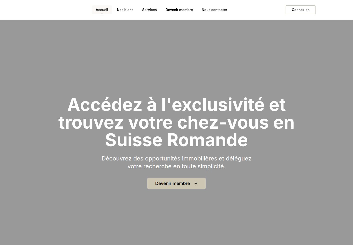 Exclusimmo public website screenshot