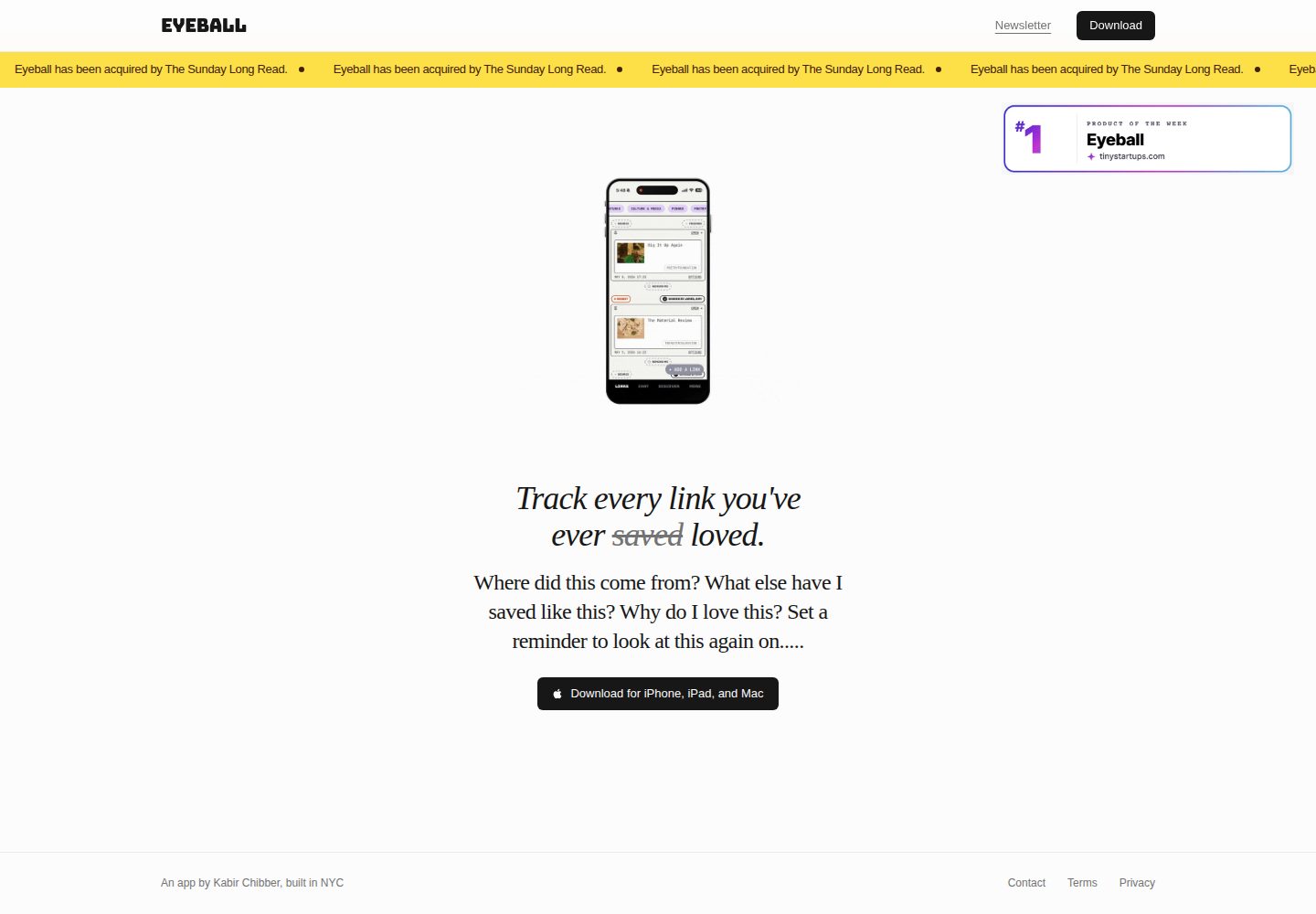 Eyeball public website screenshot
