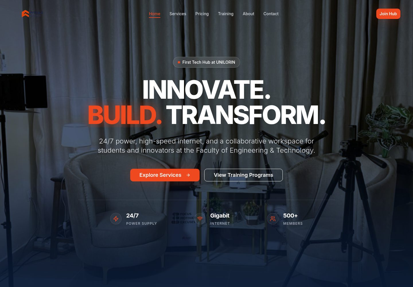 FETUILS TechHub public website screenshot