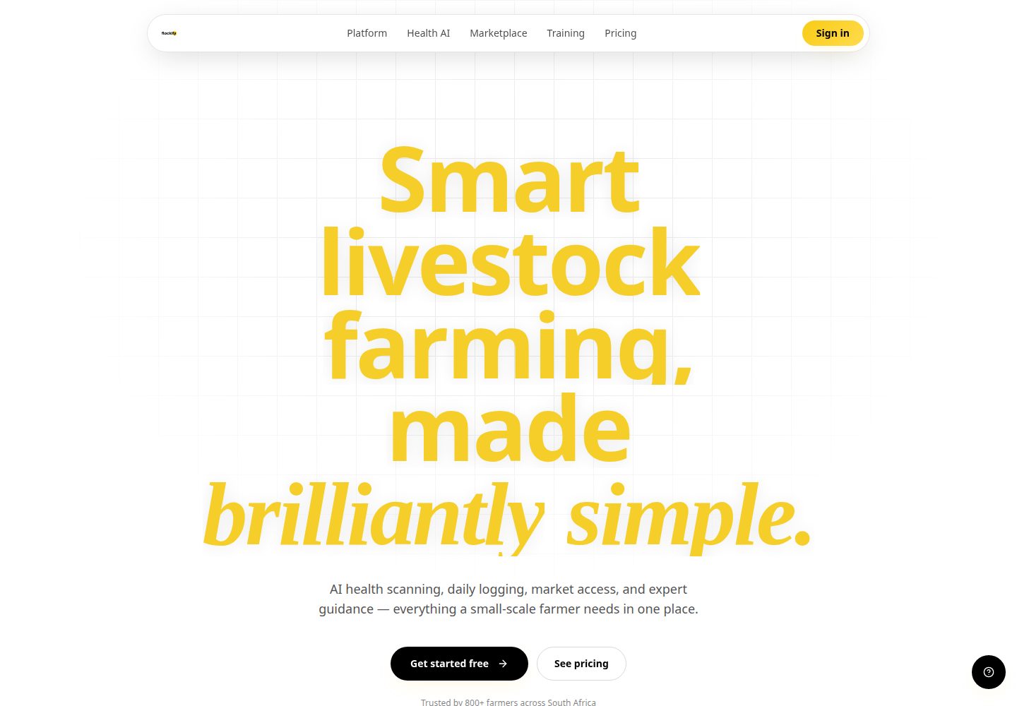 Flockify public website screenshot