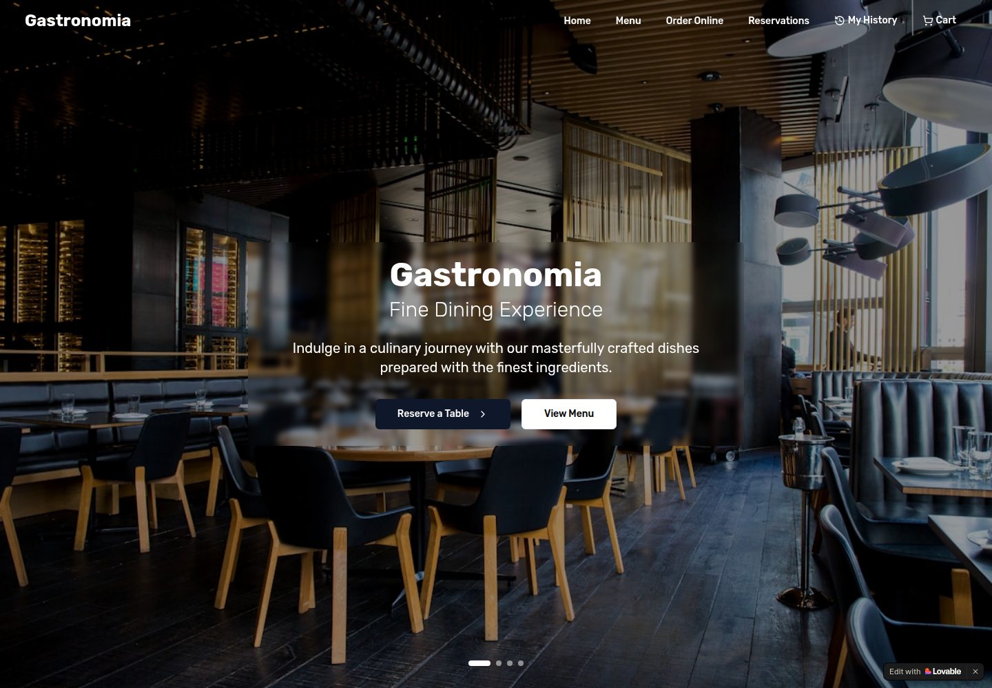 Gastronomia public website screenshot