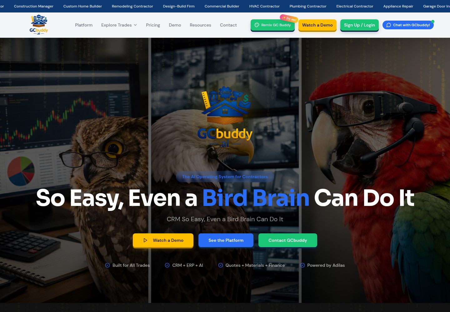 GCbuddy.ai public website screenshot
