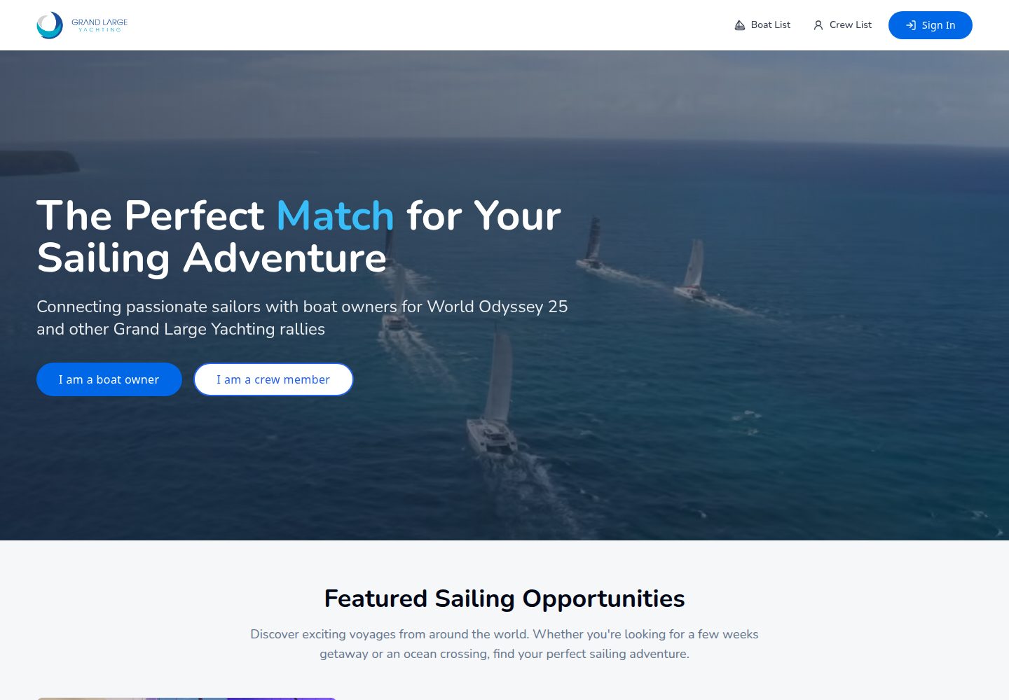 GLY Crew Seeker public website screenshot