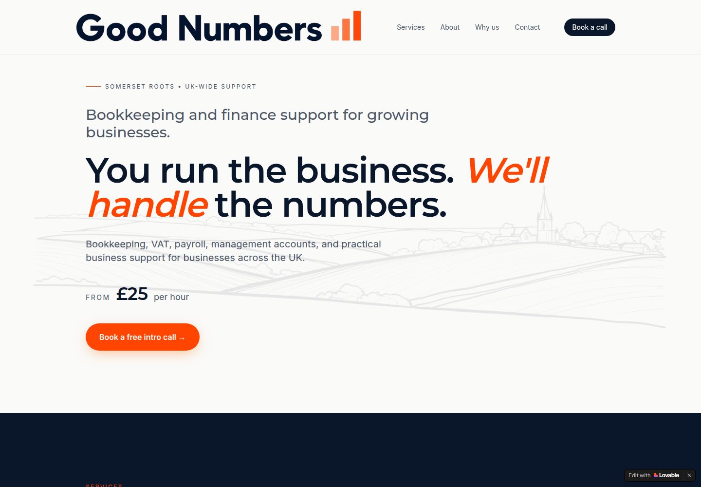 Good Numbers public website screenshot