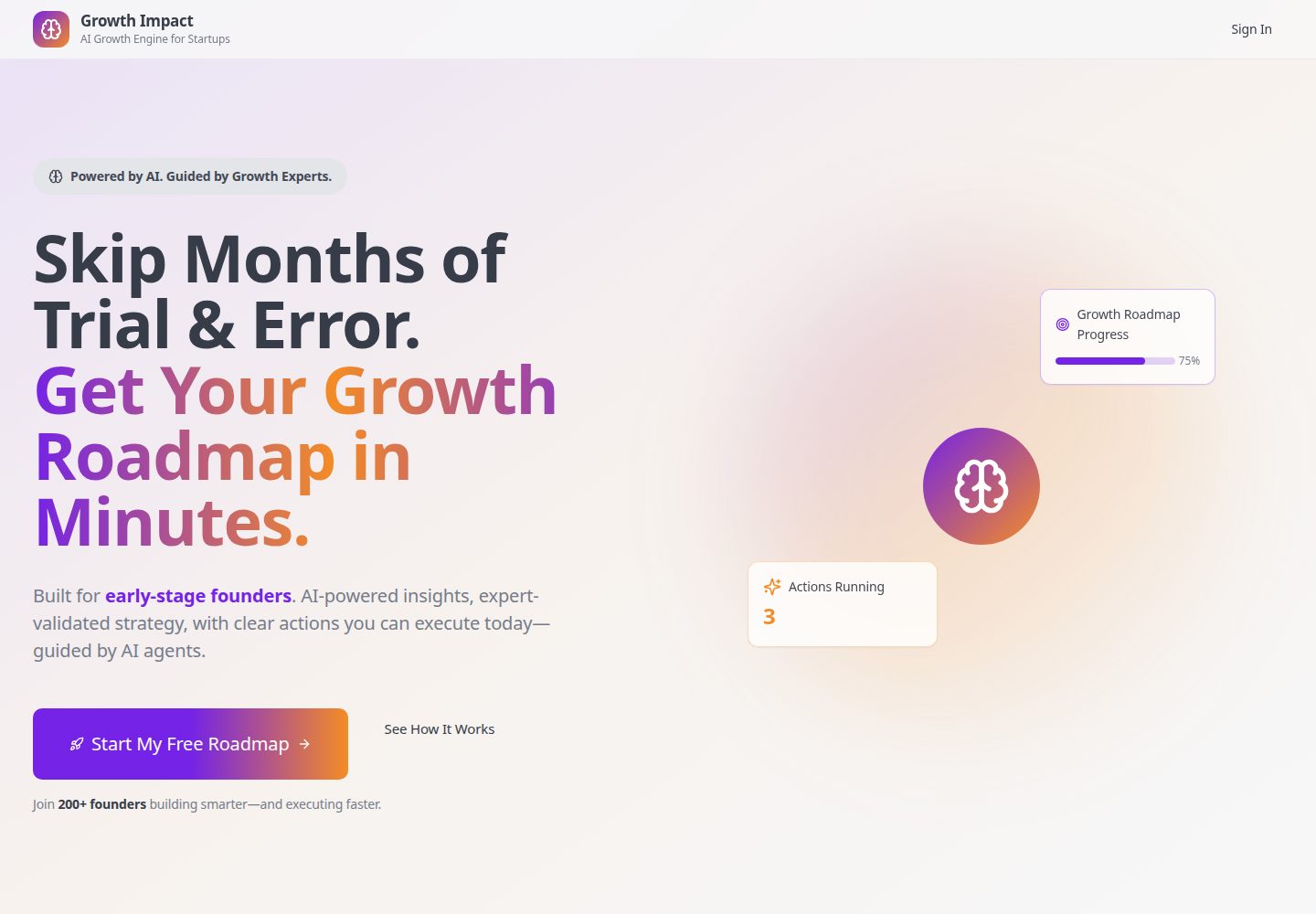 Growth Impact public website screenshot