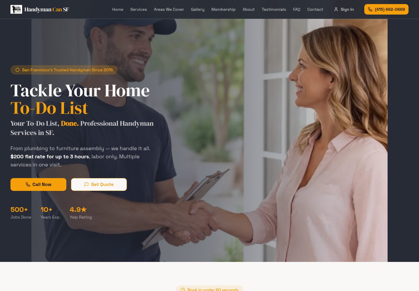 Handyman Can SF public website screenshot