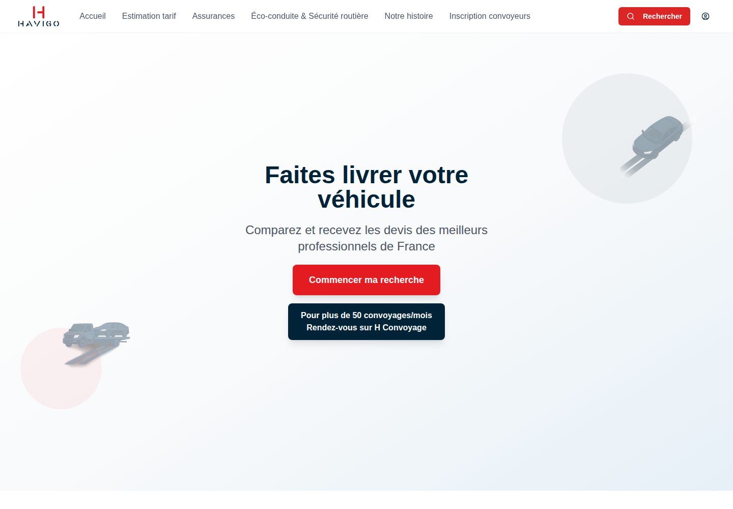 HaviGo public website screenshot