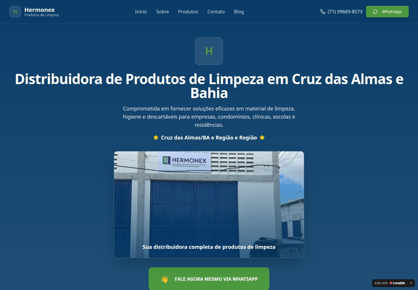 Hermonex public website screenshot