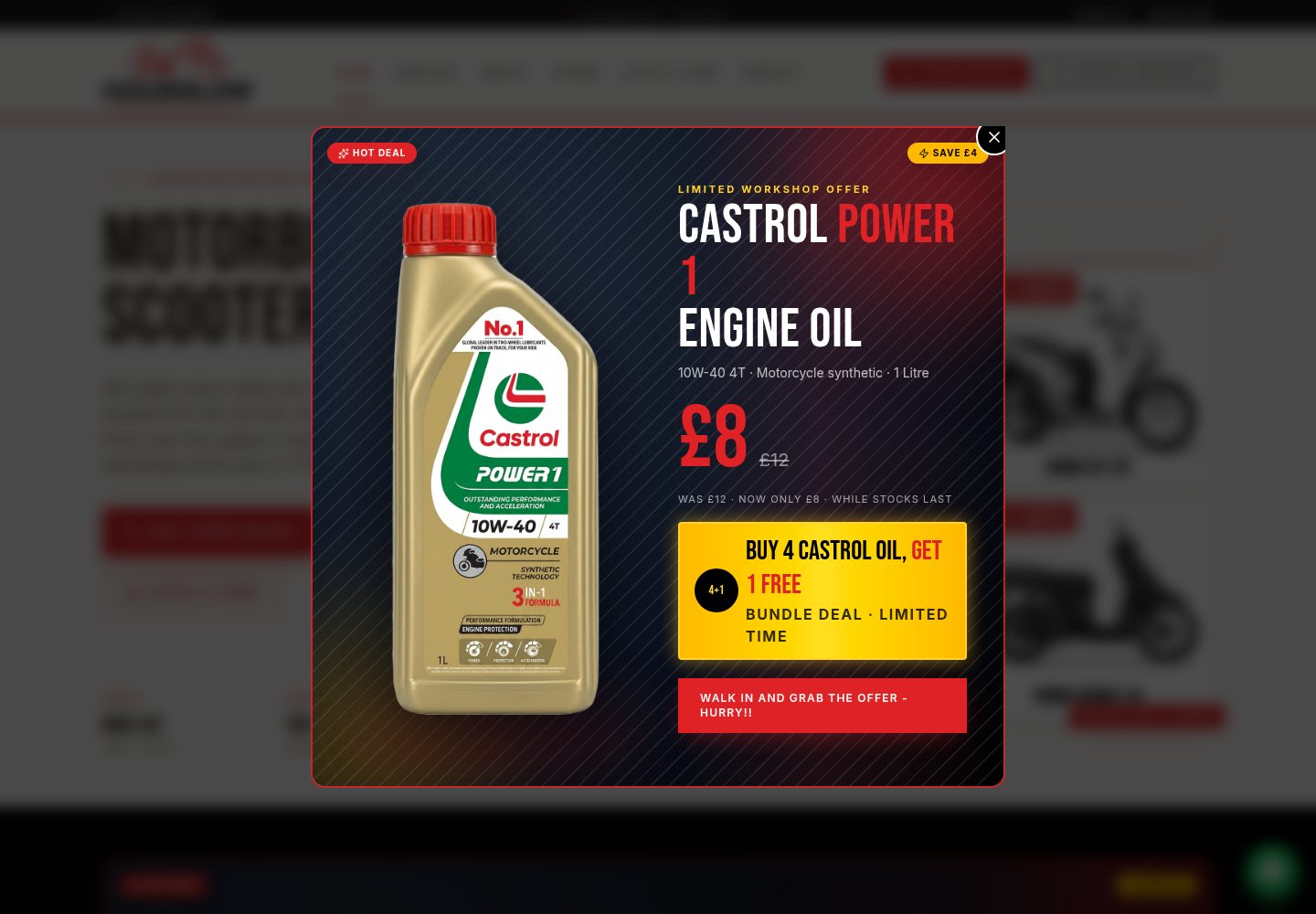 Hounslow Motorcycles public website screenshot