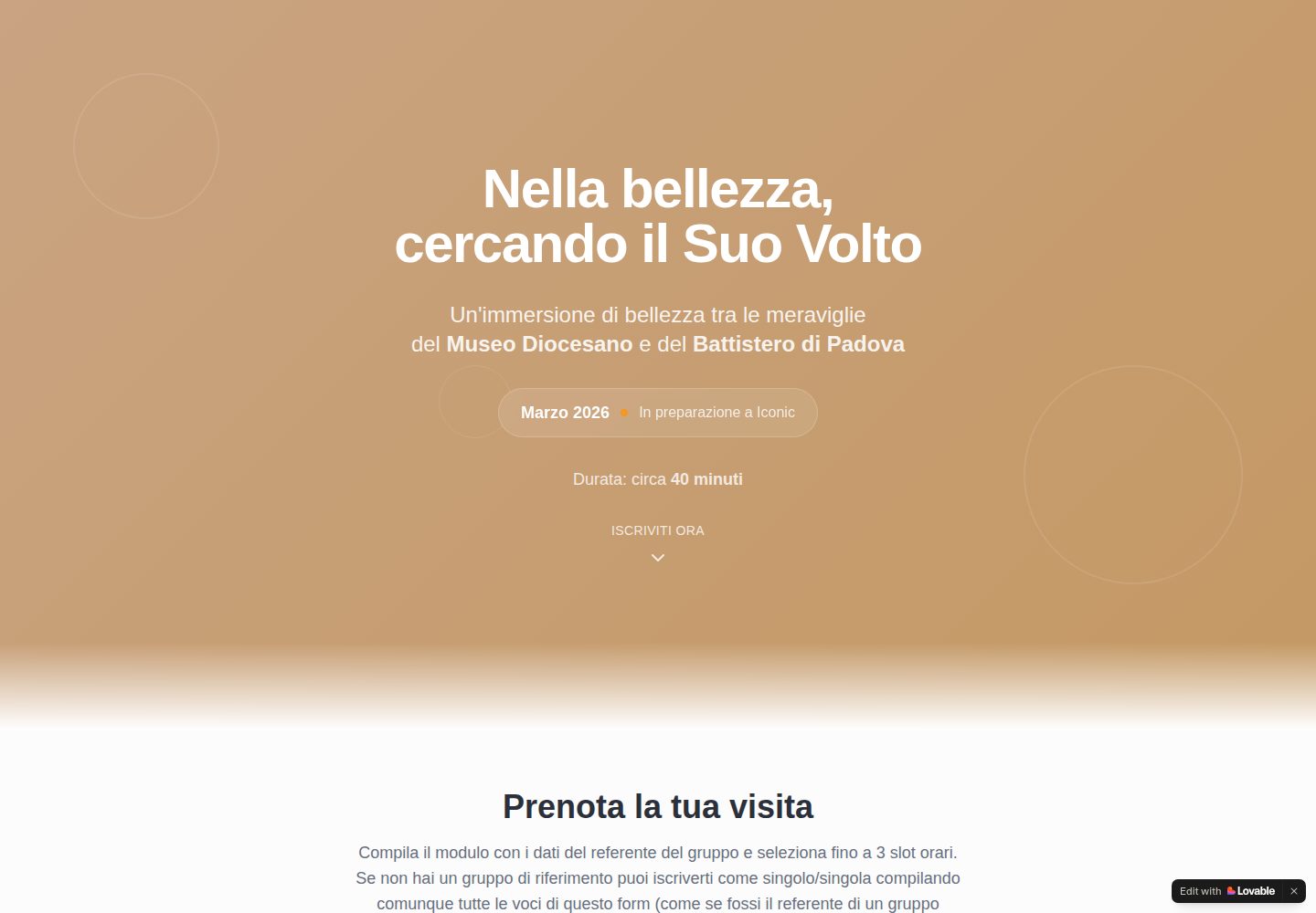 Iconic Museum public website screenshot