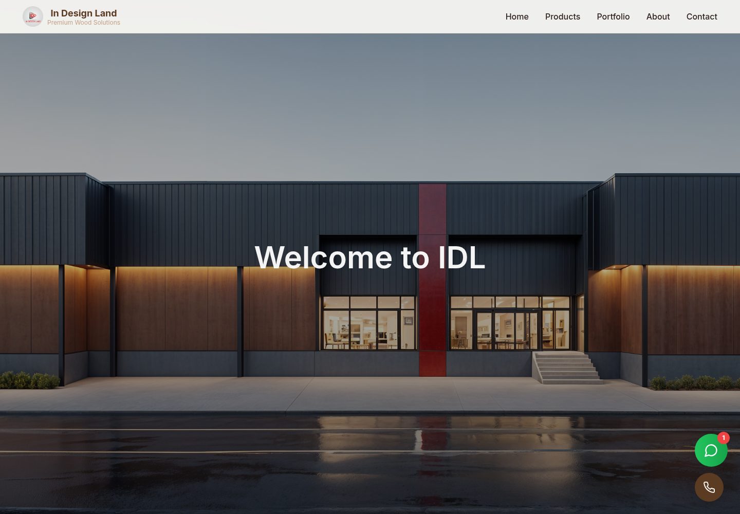 In Design Land public website screenshot