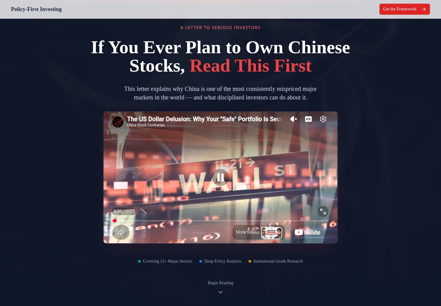 Invest in Chinese Stocks public website screenshot