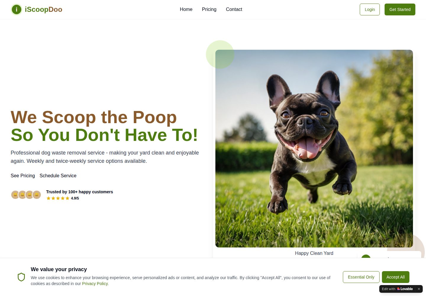 iScoopDoo public website screenshot