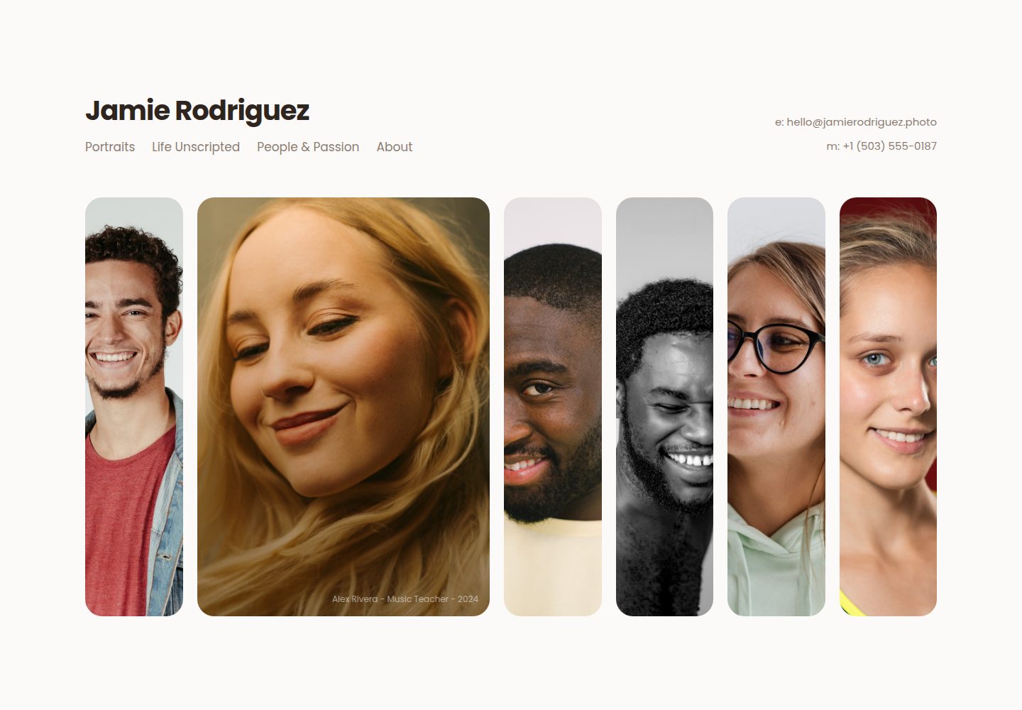 Jamie Rodriguez public website screenshot