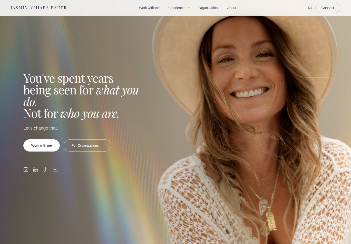 Jasmin-Chiara Bauer public website screenshot