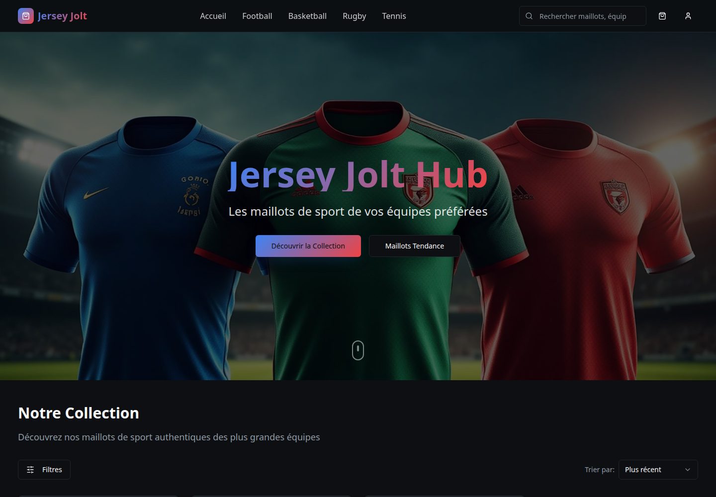 Jersey Jolt Hub public website screenshot