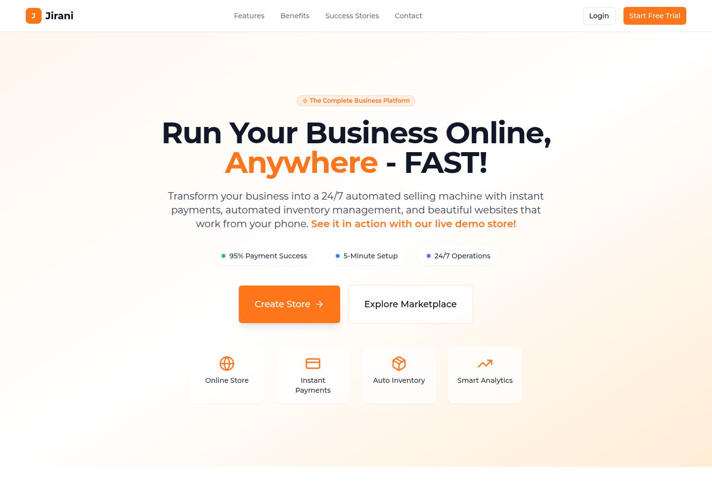Jirani public website screenshot