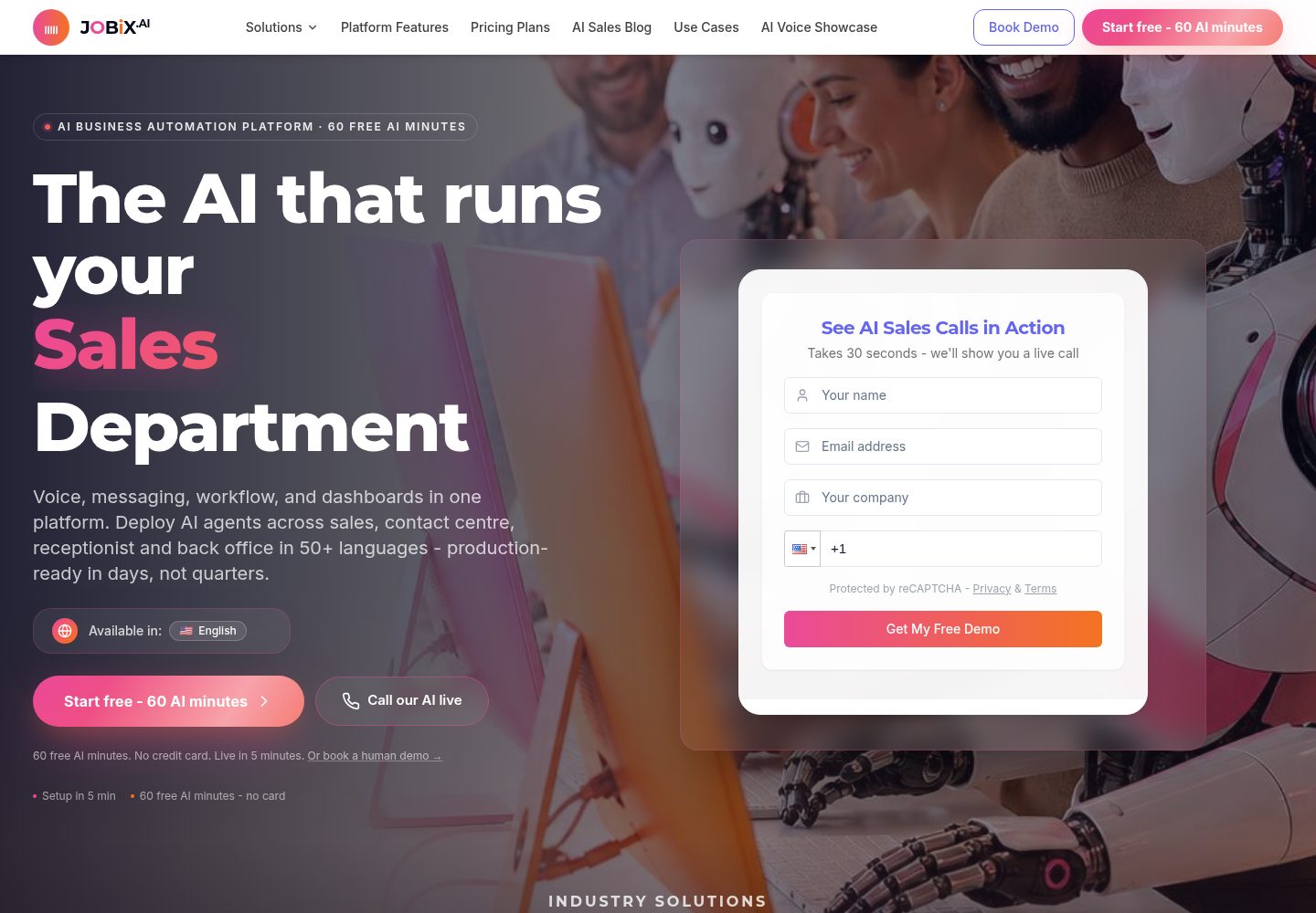 Jobix.AI public website screenshot
